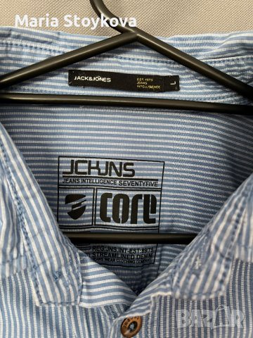 Мъжка риза-Jack&Jones, спортнa ,Размер L, снимка 1 - Ризи - 38598782
