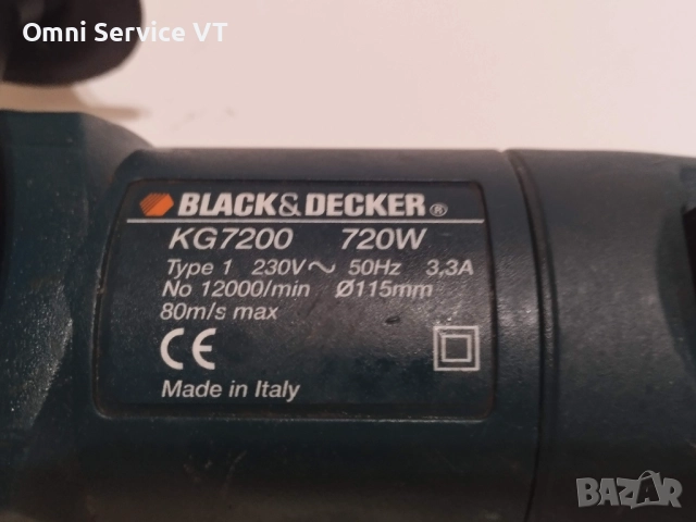 Ъглошлайф Blacks and Decker 720 W, снимка 6 - Ъглошлайфи - 52864182