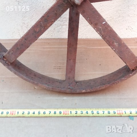 старо масивно метално колело за декорация , снимка 3 - Антикварни и старинни предмети - 29603856