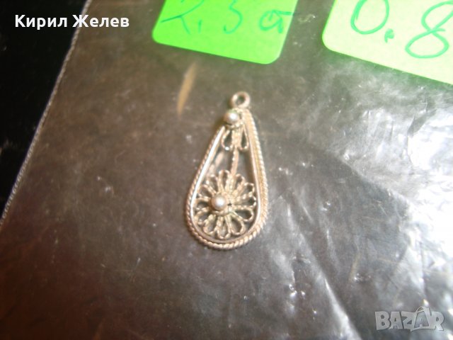 СТАРА СРЕБЪРНА ФИЛИГРАННА ВИСУЛКА с ГРАНУЛАЦИЯ 12722, снимка 4 - Антикварни и старинни предмети - 30376191