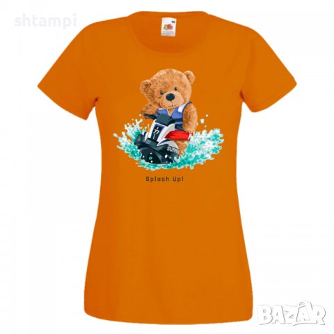 Дамска тениска bear Splash UP, Мече,Меченце,Животно, Играчка,Изненада,Подарък,Повод,, снимка 9 - Тениски - 37293433