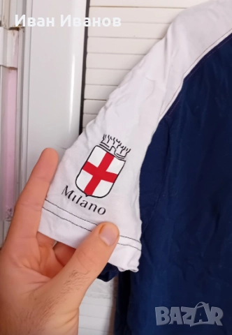 Оригинална тениска Armani x Reebok x Olimpia Milano, снимка 2 - Тениски - 51709441