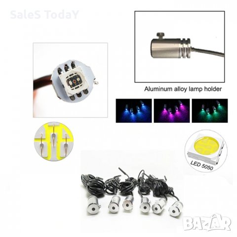 Лед светлини за кола 6м., iOS и Android, 12V, RGB, LED интериорна лента, водоустойчиви, снимка 5 - Аксесоари и консумативи - 33718154