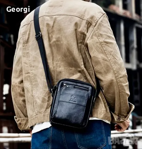 Мъжка луксозна кожена чанта /Премиум качество на естествена кожа!, снимка 8 - Чанти - 49647515