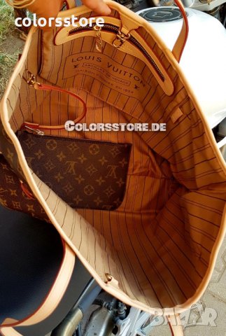 Кафява чанта Louis Vuitton  Neverfull, снимка 5 - Чанти - 37507285