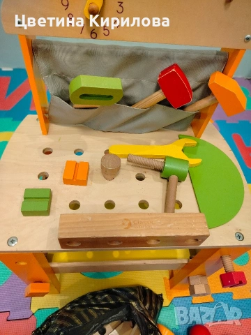Дървена детска масичка с инструменти , снимка 3 - Образователни игри - 53940360