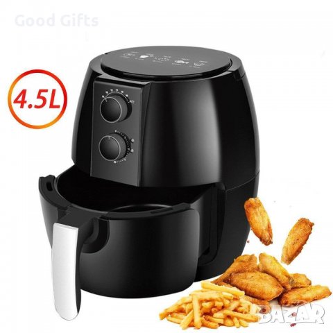 Air Fryer фритюрник без мазнина 4.5L 1350W, снимка 5 - Фритюрници - 38091769