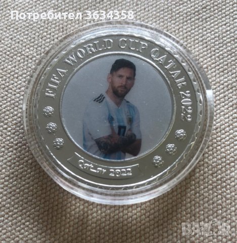 Колекционерски монети с лика на Лео Месси. Играч на годината и Световното в Катар. , снимка 4 - Футбол - 39977860