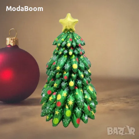 Коледни балони 9 части - 3D Коледна елха с цветни ярки акценти