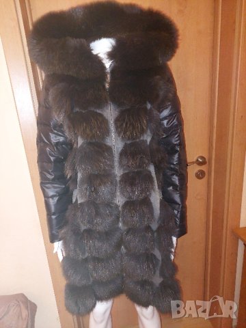 Палто естествева кожа и лисица , снимка 2 - Якета - 42499983