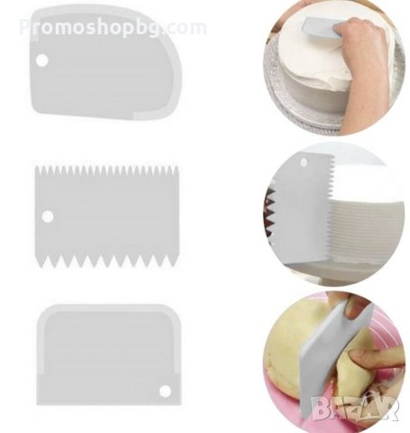 Въртяща се стойка/поставка за торта 28 см диаметър + 3 бр включени шпатули за декорация, снимка 4 - Форми - 42624356