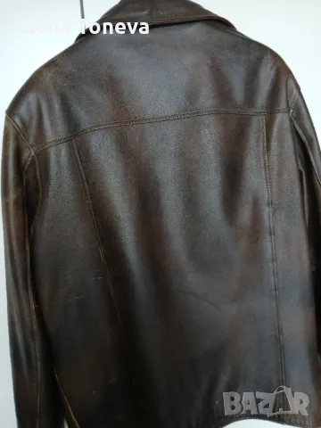 Мъжко кожено яке , снимка 2 - Якета - 49989425