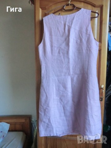 ленен розов комплект рокля и сако, снимка 10 - Костюми - 40313862