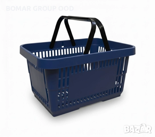 Пластмасова кошница 22 литра тъмносин мат