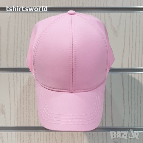 Нова изчистена шапка с козирка в розов цвят, микрофибър