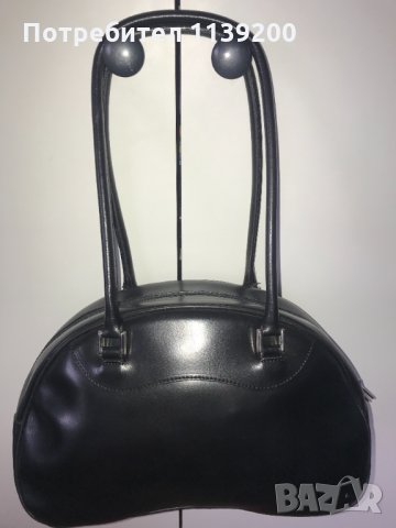 Дамска френска чанта Lancaster Paris полумесец черна естествена кожа, снимка 9 - Чанти - 30854877