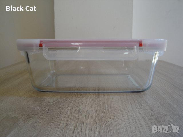 "Curver" – голяма правоъгълна стъклена кутия / купа за съхранение на храна (с капак), 1.8 л​., храни, снимка 4 - Кутии за храна - 38226749