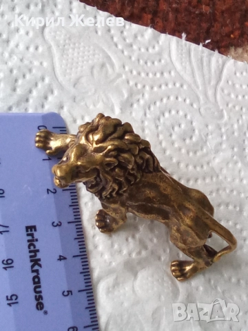 Бронзова фигурка на лъв малка 52515, снимка 7 - Колекции - 52590124