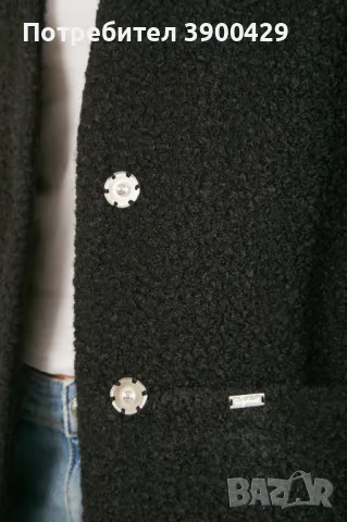 Дамско Палто-жилетка Valeria - Черно, снимка 5 - Палта, манта - 47377568