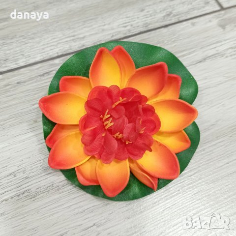 3643 Изкуствена водна лилия за езерце шадраван декорация за градината, снимка 4 - Градински мебели, декорация  - 40101399