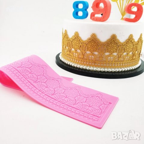 MX130 Висящи паяжини дантела борд силиконов молд форма за украса торта с фондан гъмпейст, снимка 4 - Форми - 22364627