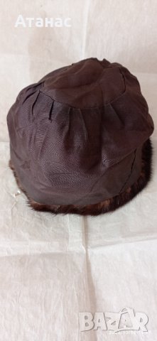 Дамска шапка от самурена кожа , снимка 4 - Други - 42569901
