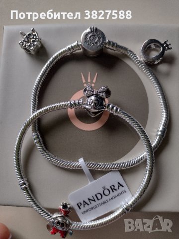 Сребърни гривни с печат Pandora, снимка 1 - Гривни - 44202393