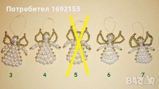 Ангелчета и снежинки - ръчно изработени, снимка 3 - Коледни подаръци - 35119745