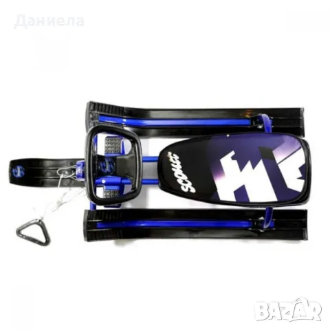 Зимна шейна с кормило, предни и задни ски и метална спирачка Mustang, снимка 4 - Зимни спортове - 48584005