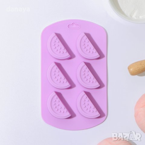 4180 Силиконова форма за бонбони и лед Резенчета Лимон, снимка 6 - Форми - 42862460