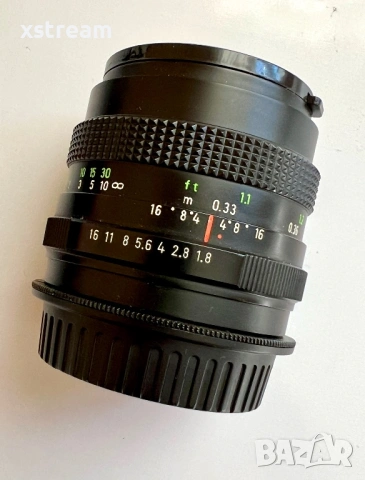 Отличен! Pentacon Auto Multi-Coated 50mm f/1.8 Ръчен Обектив, Резба M42 + Адаптор M42 към EF Canon, снимка 9 - Обективи и филтри - 54098875