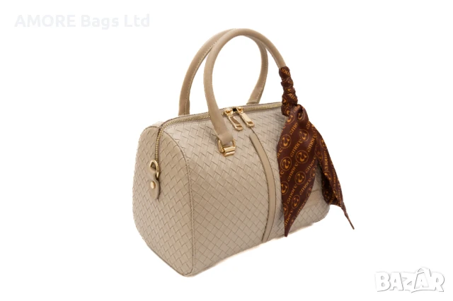 Класическа дамска чанта AMORE Beatrice - Beige, снимка 4 - Чанти - 50659858