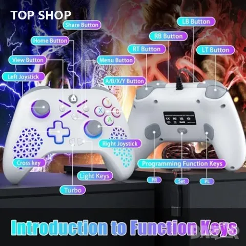 Нов Xbox/PC Гейминг Контролер, Прецизен Джойстик, Вибрация, Сподели Бутон, снимка 6 - Друга електроника - 49309165