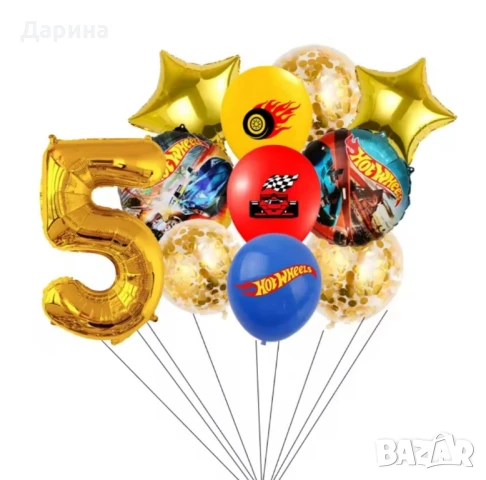 Парти сет украса колите Hot wheels и Пламъчко и машините , снимка 4 - Други - 41024146