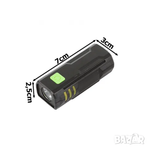 USB LED фар за велосипед с microUSB и SOS режим, снимка 4 - Аксесоари и консумативи - 55866641
