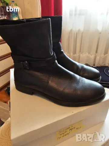 Промо - 120лв! Боти ECCO естествена кожа, черни, нови