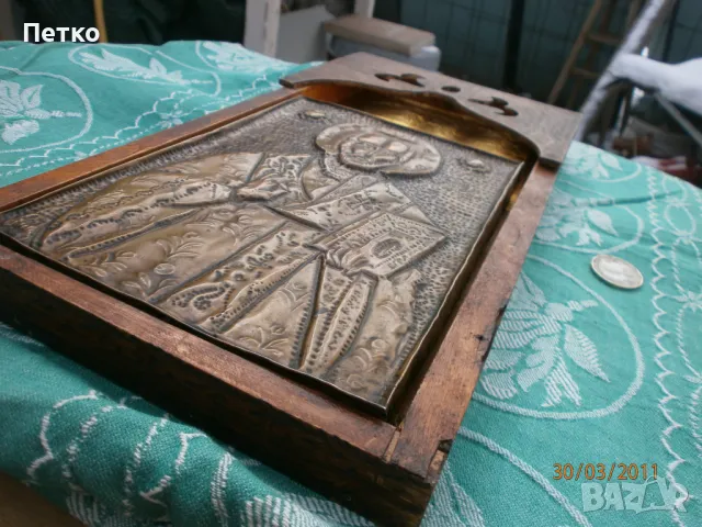 Стара  икона  Подпис, снимка 6 - Антикварни и старинни предмети - 49236617