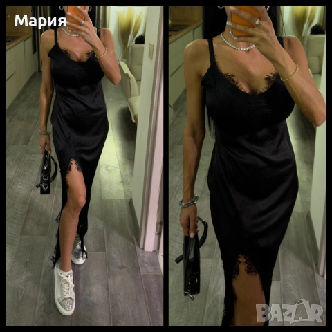 Сатенена рокля - размер ХС