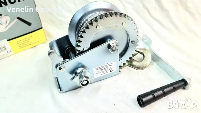 Ръчна лебедка с манивела и блокаж, товароподемност 450кг, въже-7м, снимка 3 - Други инструменти - 48937041