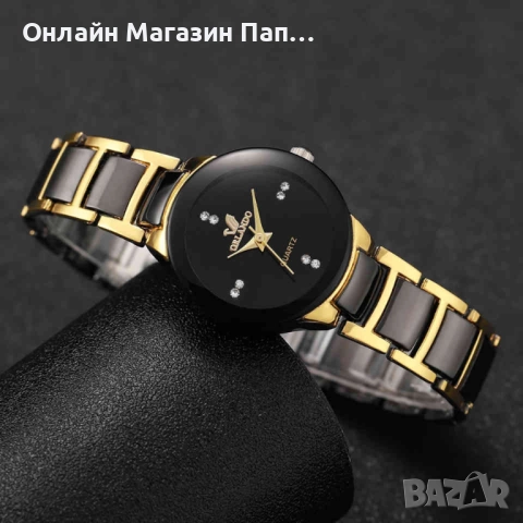 ORLANDO дамски кварцов часовник 26мм черно-златен дизайн