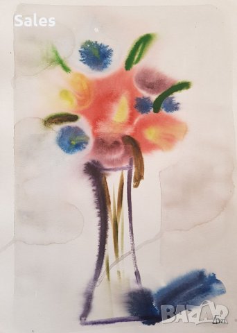 Картини акварел пейзаж, натюрморт , снимка 13 - Картини - 35349788