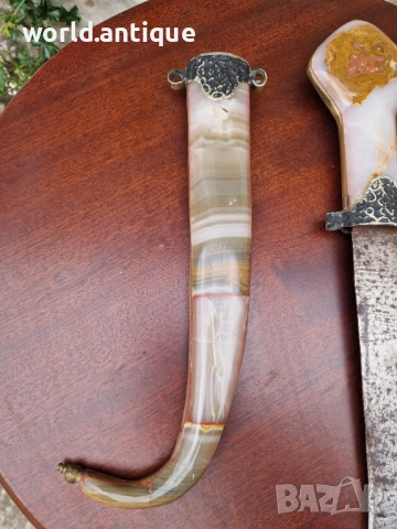 Уникална арабска антикварна кама ханджар нож, снимка 8 - Антикварни и старинни предмети - 52019548