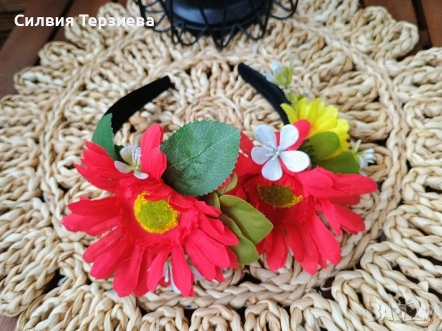 Етно диадема по поръчка , снимка 4 - Аксесоари за коса - 51624284