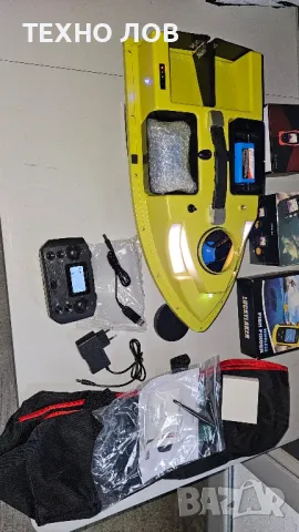 Лодка за захранка D19 с GPS ТОП ЦЕНА с 2 батерии,сак,зарядно и за кола,резервни части,гумен калъф, снимка 6 - Стръв и захранки - 48527264