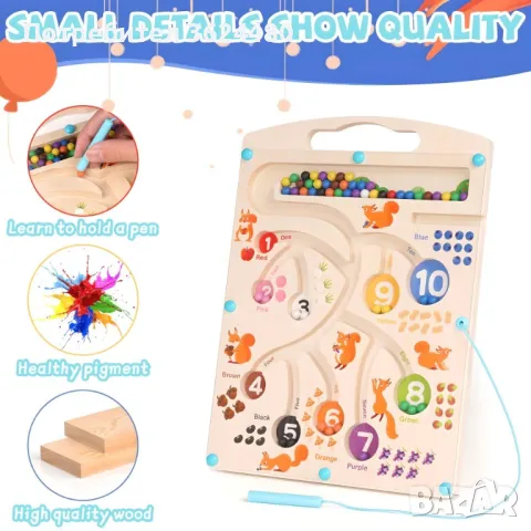 ДЪРВЕН ЛАБИРИНТ С ТОПЧЕТА МАГНИТЕН