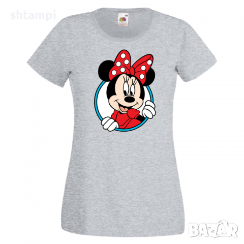 Дамска тениска Set for Couples Minnie 2 Подарък,Изненада,Рожден ден,, снимка 4 - Тениски - 36530929