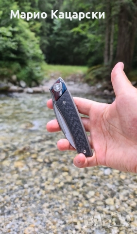 Twosun ts344 8.8см M390 стомана титан и карбон, снимка 8 - Спортна екипировка - 51739986