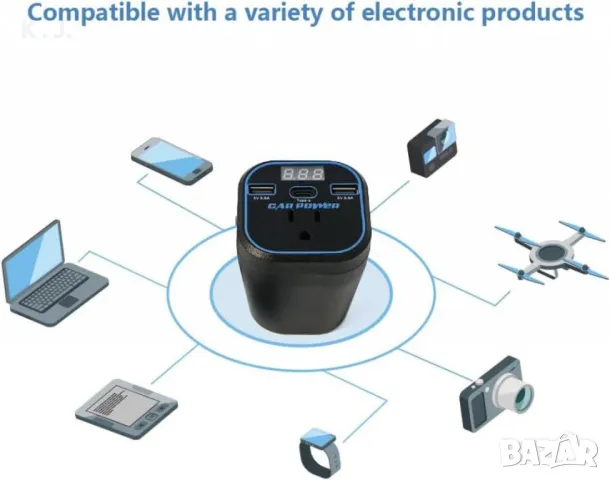 Инвертор преобразувател за захранване,адаптер за зарядно за кола., снимка 6 - Аксесоари и консумативи - 48351366