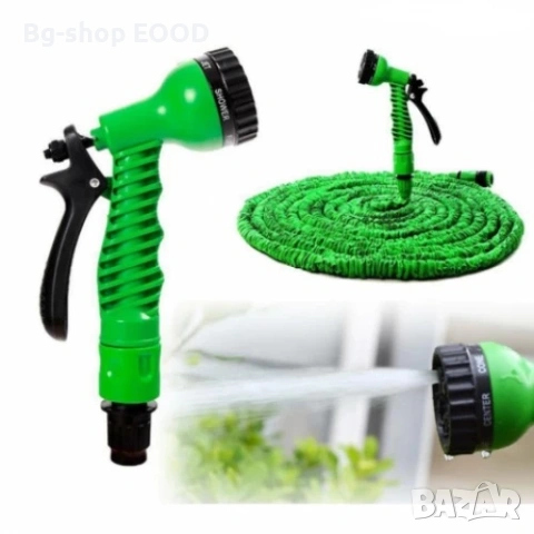Разтегателен градински маркуч с накрайник за поливане на градина, снимка 12 - Напояване - 53992677
