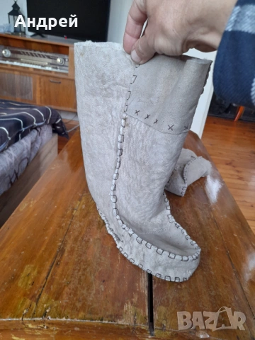 Стари кожени калцуни,гети, снимка 4 - Други ценни предмети - 54194379